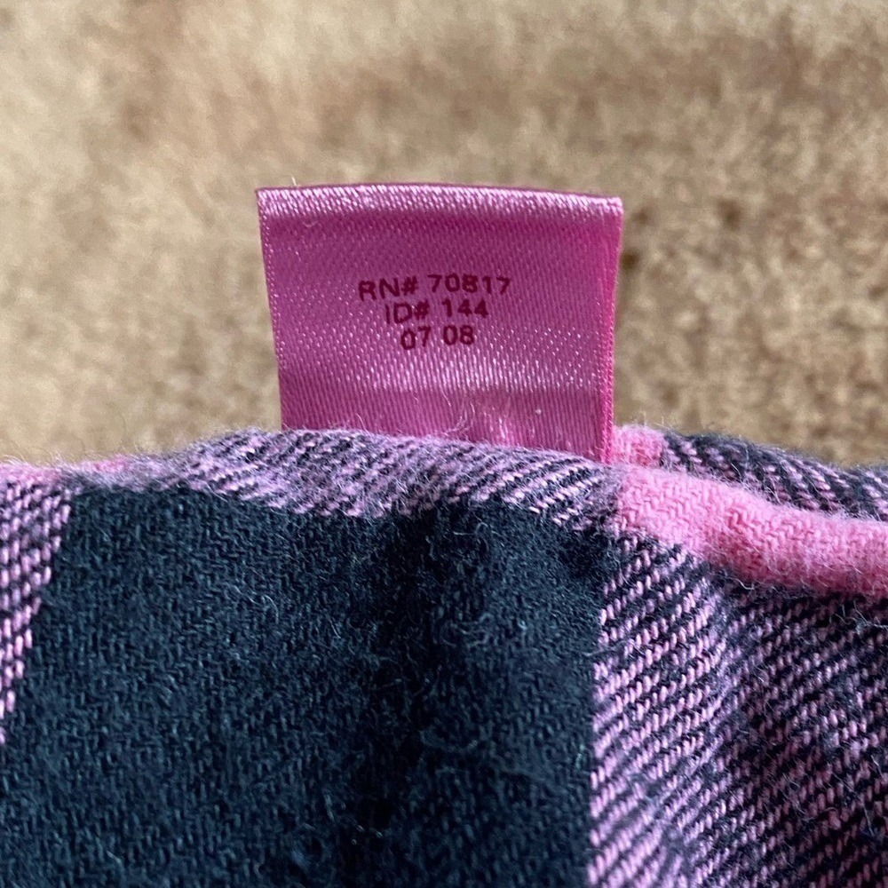 Vintage PINK Victoria's Secret 2008 Pink Solid/Checkered Reversible Tote Bag - Picture 6 of 9